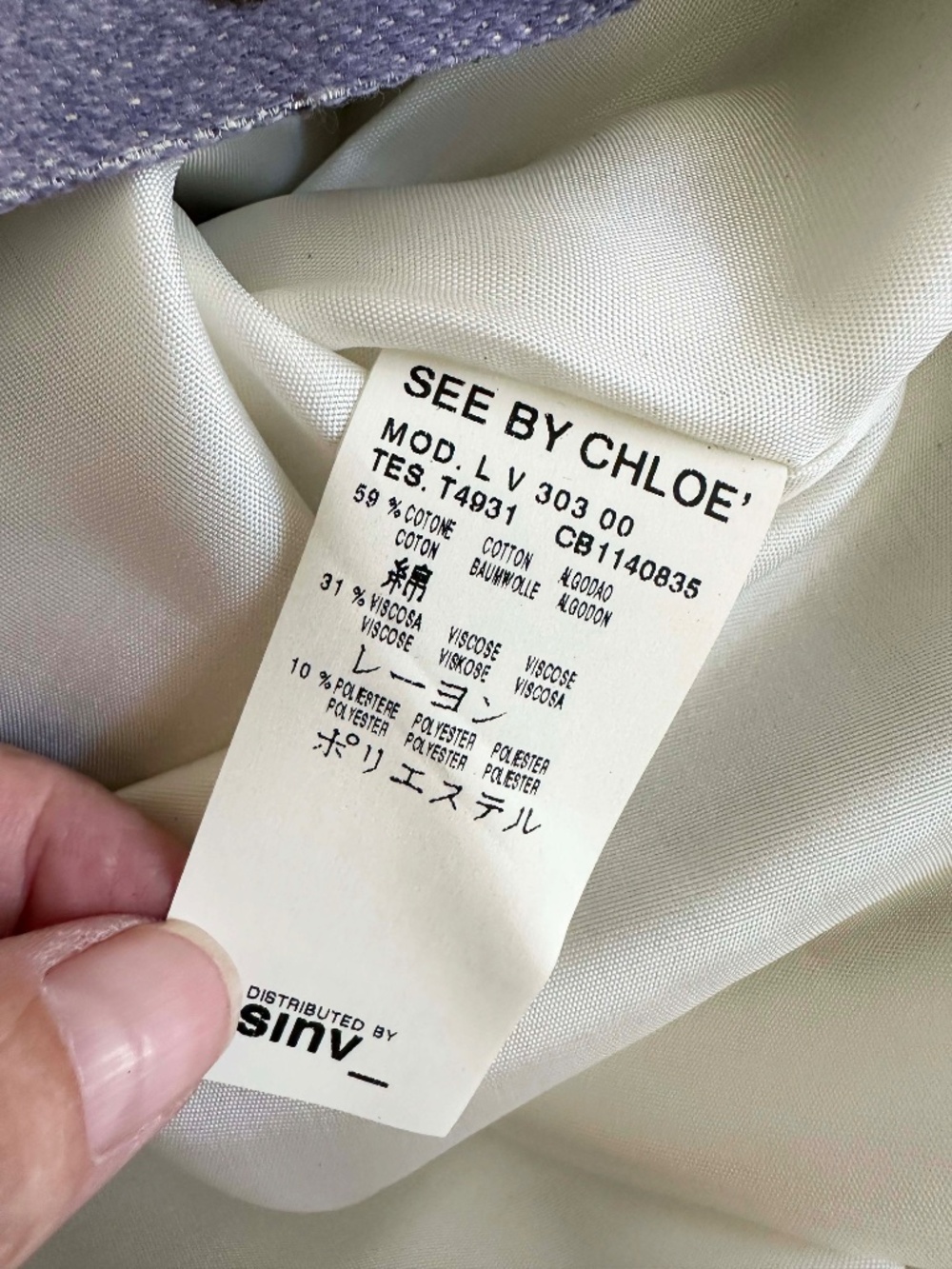 NWT See by Chloé White Graphic Sparkle Print Shift Dress Sleeveless Mini US 10 - Picture 8 of 8